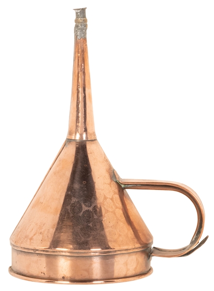  Comedy Funnel. European, 1930s. A copper funnel designed fo...