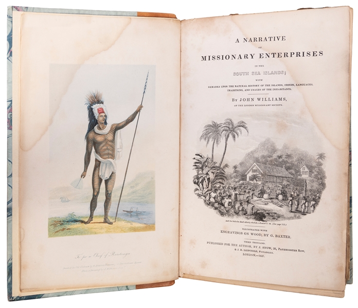  WILLIAMS, John (1796–1839). A Narrative of Missionary Enter...