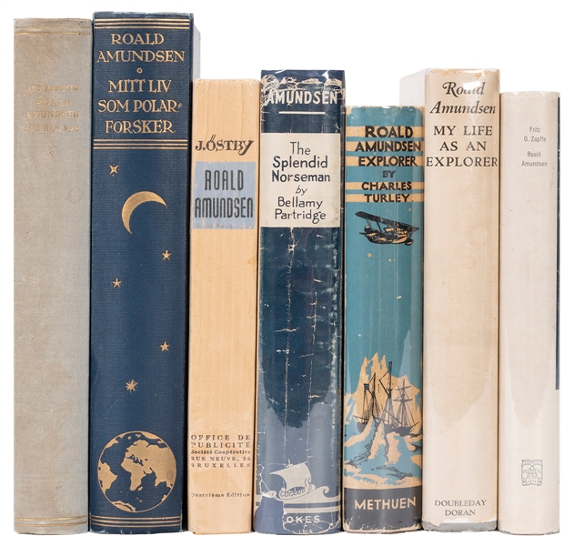  AMUNDSEN, Roald (1872–1928). A group of 7 titles, consistin...