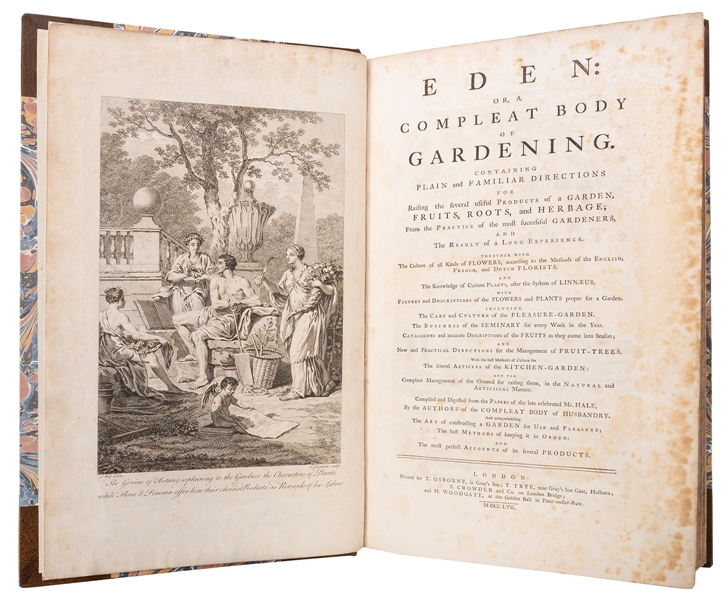  [HALE, Thomas]. Eden: or, a compleat body of gardening… Lon...