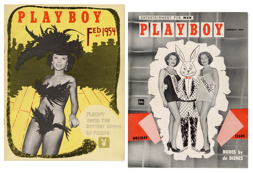 Playboy Magazine #2 [and] #3. [HMH Publishing, 1954]. Inclu...