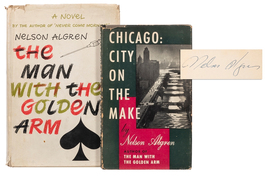  ALGREN, Nelson (1909–1981). Two signed titles, including: T...