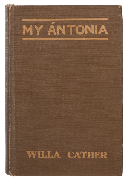  CATHER, Willa Sibert (1873–1947). My Ántonia. Boston and Ne...
