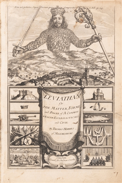  HOBBES, Thomas (1588–1679). Leviathan; or, The Matter, Form...