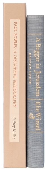  [LITERATURE]. A pair of signed titles, including: WIESEL, E...