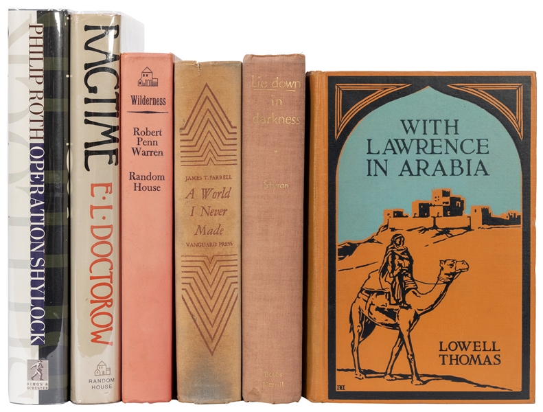  [LITERATURE]. A group of 6 signed titles, including: THOMAS...