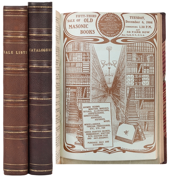  [MASONIC]. A group of early book supply catalogues. 1900–19...