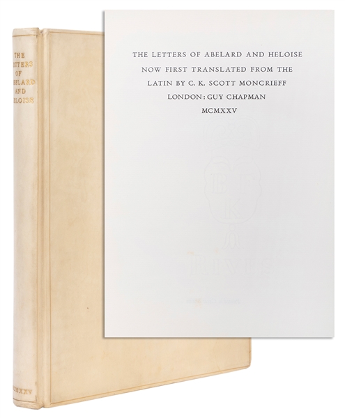 MONCRIEFF, C.K. Scott, translator. The Letters of Abelard a...