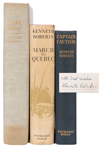  ROBERTS, Kenneth (1885-1957). Three signed titles, includin...