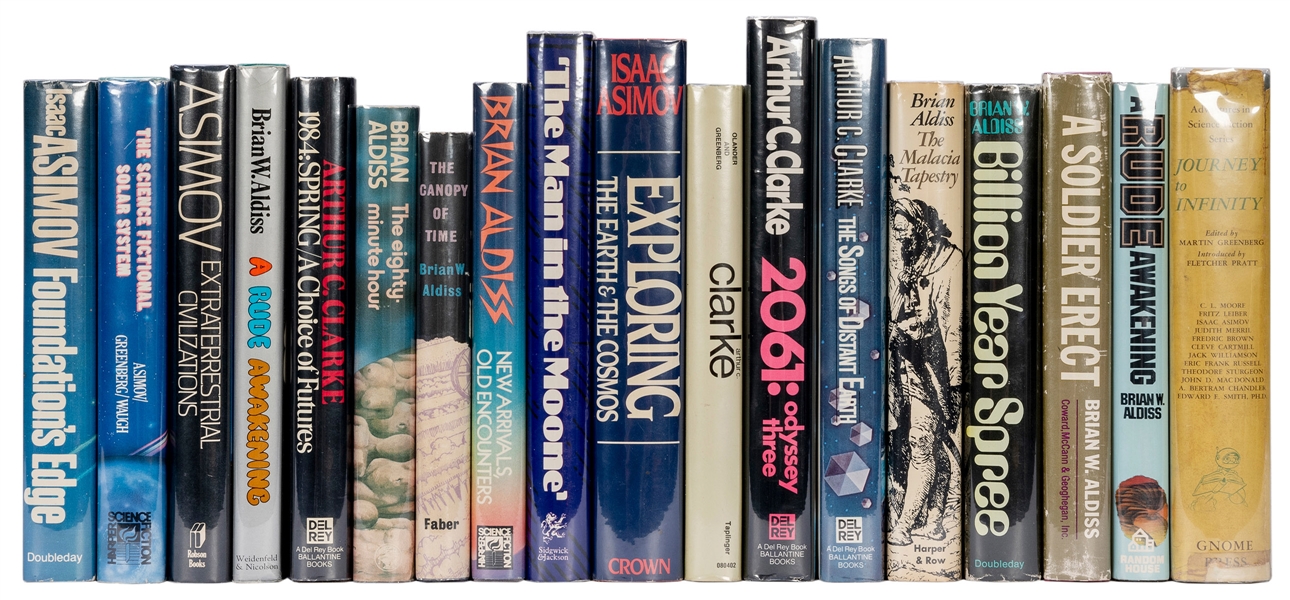  [SCIENCE FICTION]. A group of 18 volumes by Clarke, Asimov,...