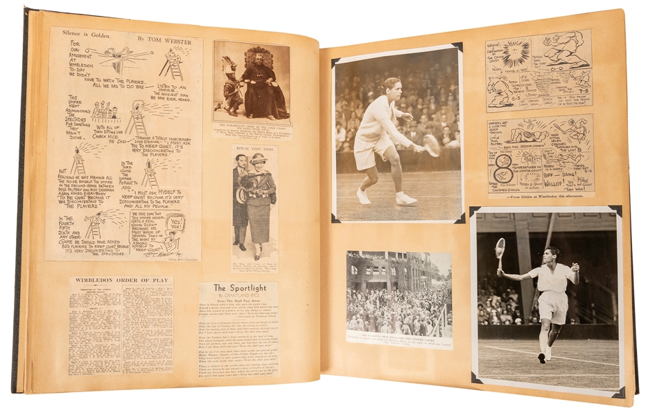  [TENNIS]. Large scrapbook of the U.S. Women’s Wightman Cup ...