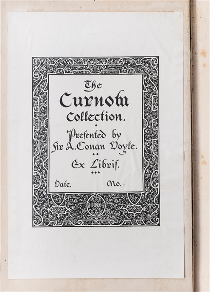  [DOYLE, Arthur Conan (1859–1930), the Curnow Collection]. –...