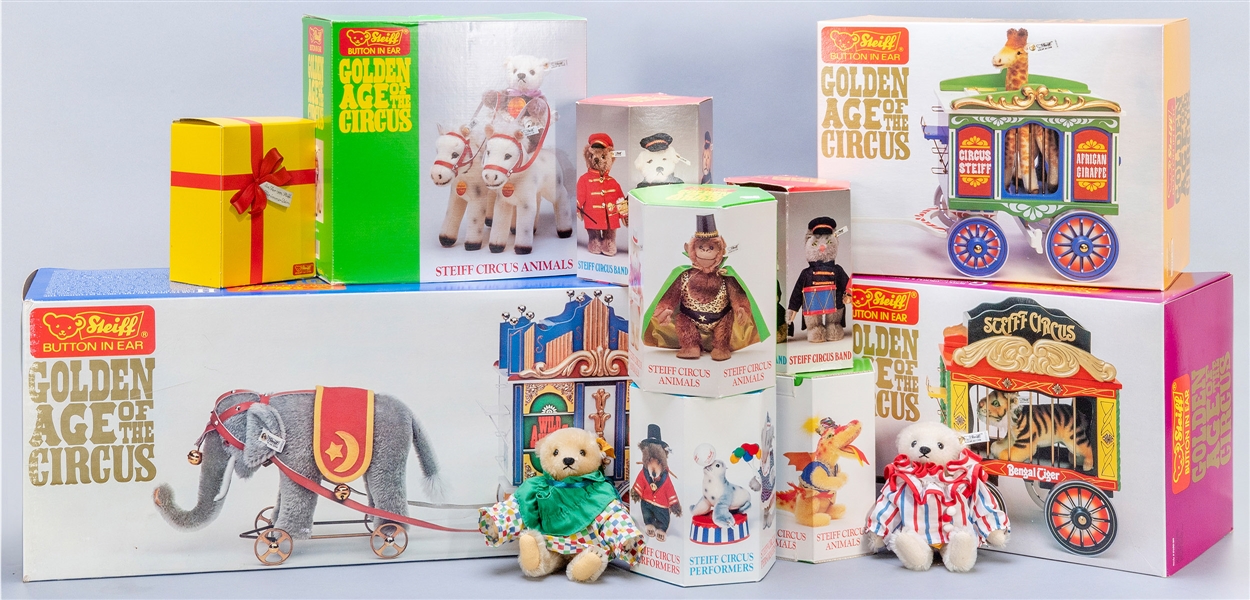  Steiff Golden Age of the Circus Complete Set in Original Bo...