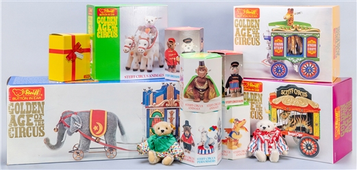  Steiff Golden Age of the Circus Complete Set in Original Bo...