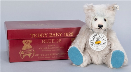  Steiff Club Teddy Baby Blue 1929 / 1992/93 LE Replica. Numb...