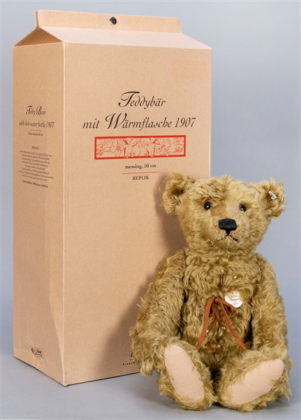  Steiff Teddy Bear with Hot Water Bottle 1907 / 2001 LE Repl...
