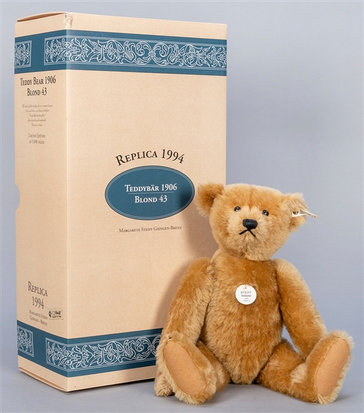  Steiff Blond Teddy Bear 1906 / 1994 LE Replica. Limited edi...