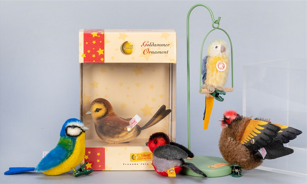  Steiff Bird Ornaments Lot (5) Including Limited Editions. I...