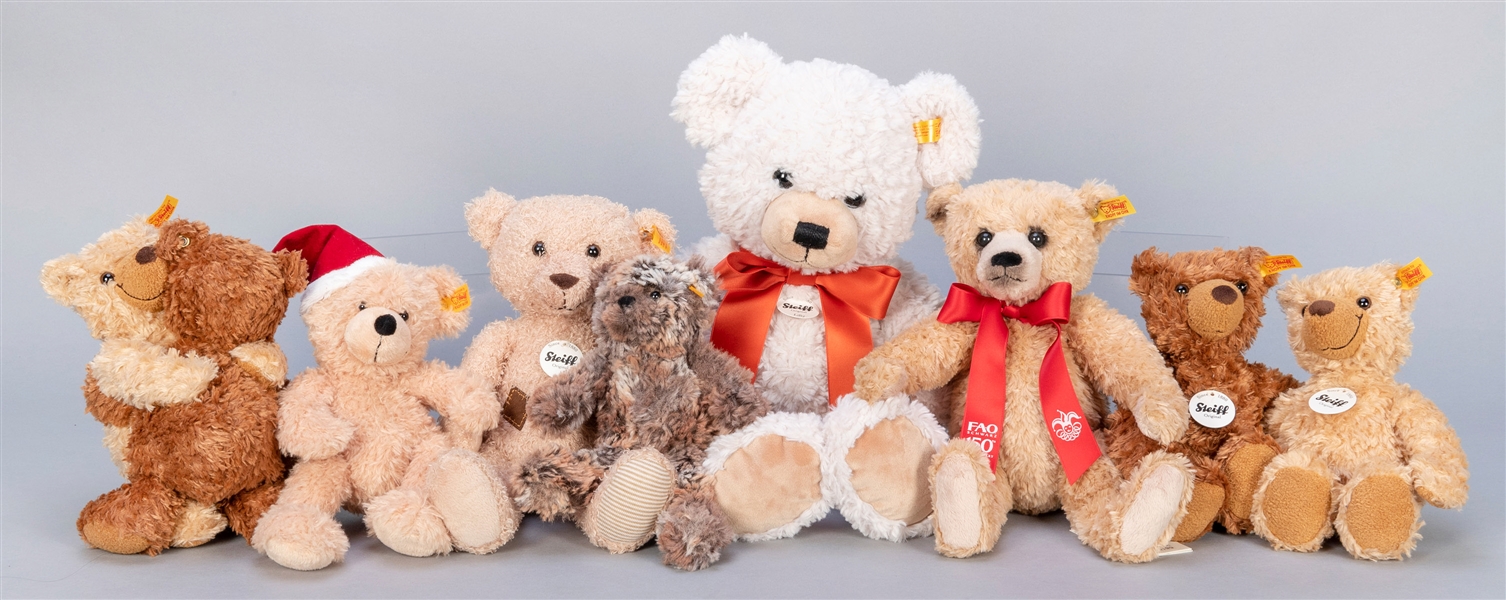  Group of 7 Steiff Plush Bears. Including Lilly (111945); Te...
