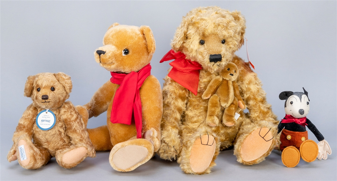  Group of 3 Bears by Merrythought and FAO Schwarz, and Schyl...