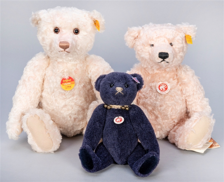  Trio of Classic Steiff Teddy Bears. Including 1920 Classic ...