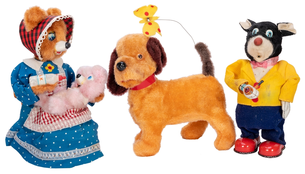  Three Battery Operated Animal Toys. Japan, 1960s – 70s. Inc...