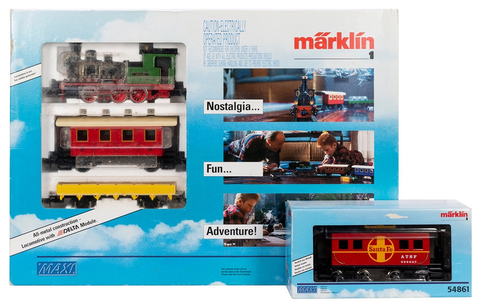  Marklin 5441 Maxi Train Set and 54861 Santa Fe Caboose. Bot...