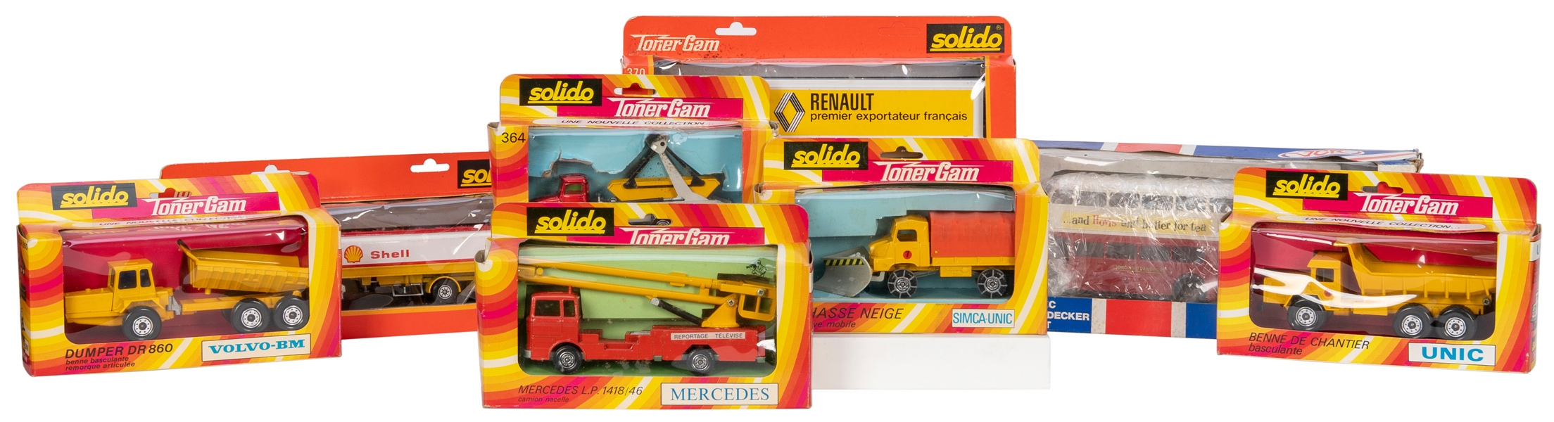  Lot of 23 Vintage Solido Vehicles in Boxes. France, ca. 197...