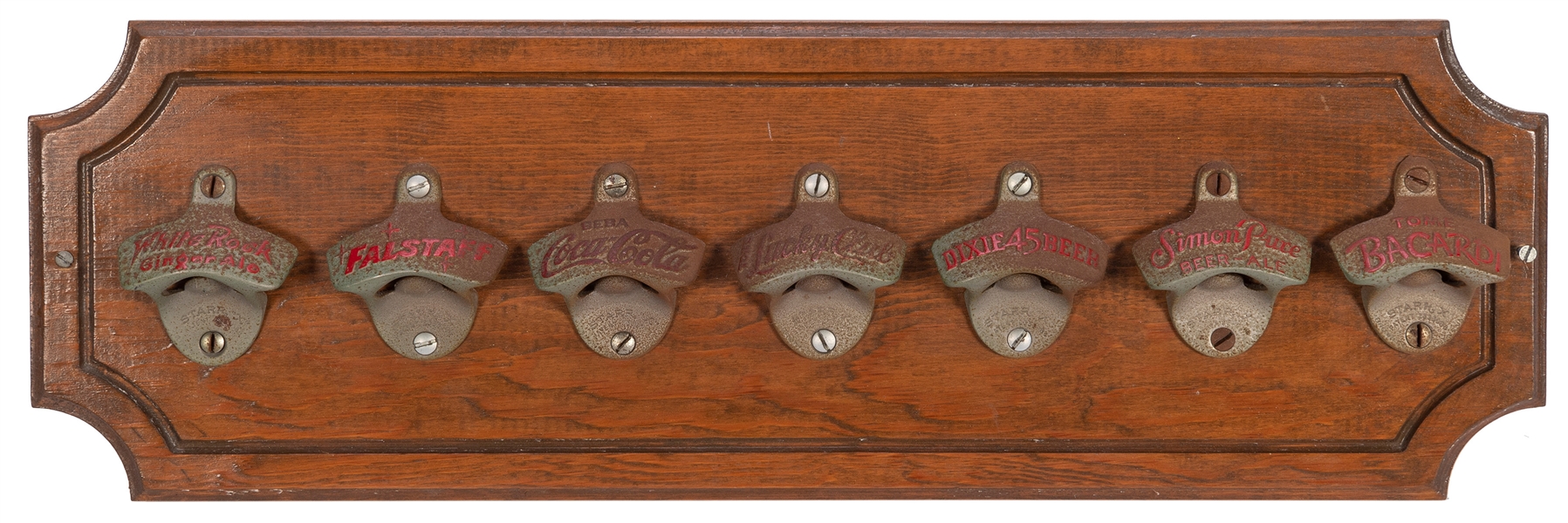  Group of 7 Starr Advertising Bottle Openers. Display of 7 o...