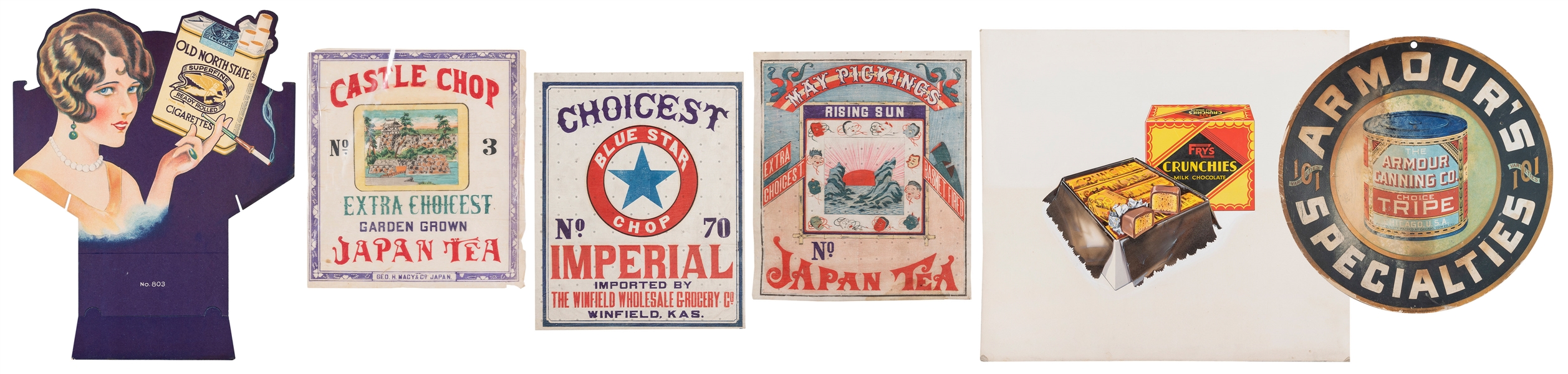  Collection of 7 Antique Advertisements. Includes advertisem...