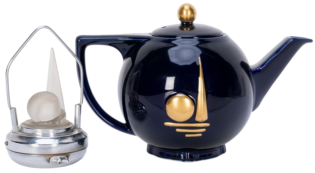  Hall China 1939-40 New York World’s Fair Teapot Cobalt Blue...