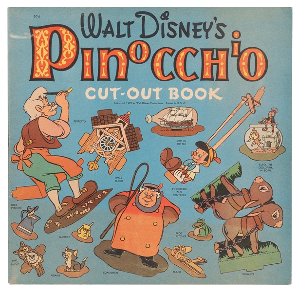  [DISNEY] Walt Disney’s Pinocchio Cut-Out Book. Racine, WI: ...