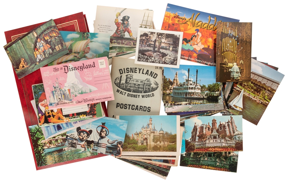  [DISNEY-POSTCARDS] Lot of vintage Disney postcards. Circa 1...