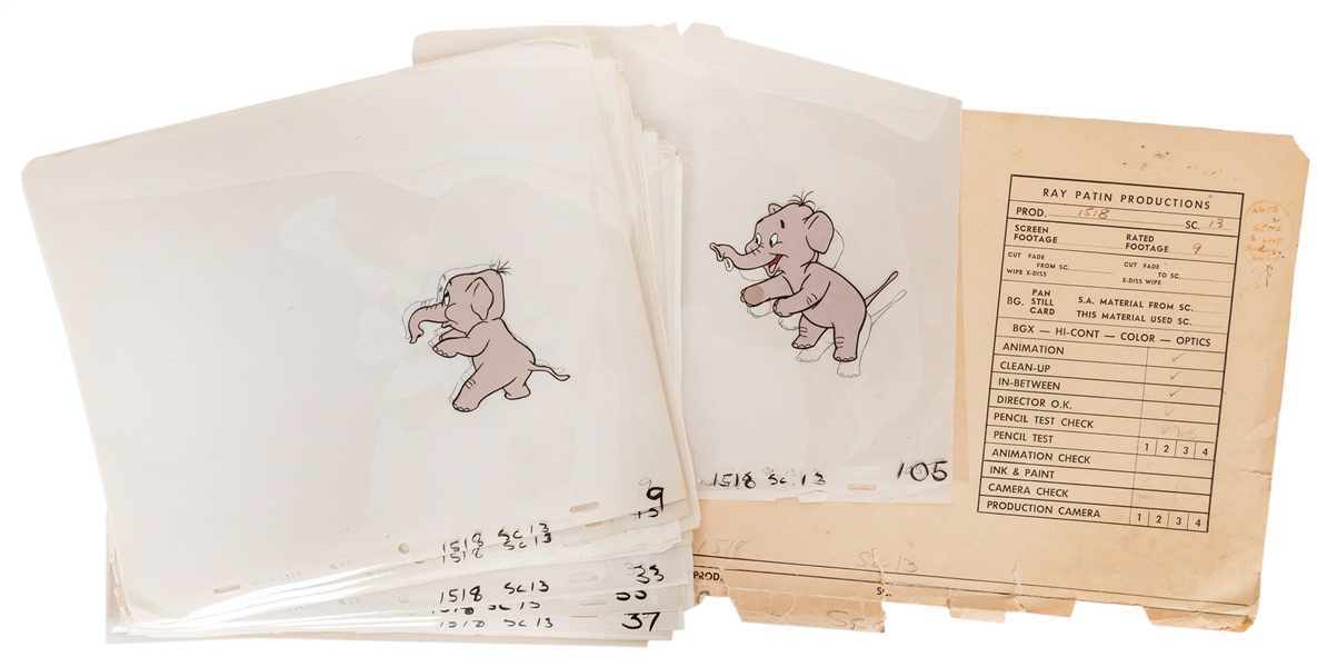  Collection of Original Animation Cels. Ray Patin Production...