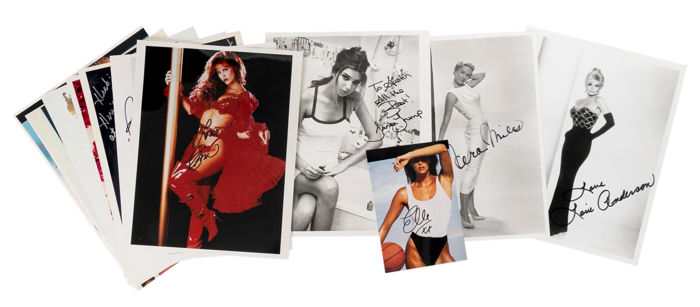  Lot of 11 Signed Model and Dancer Photographs. Being a coll...