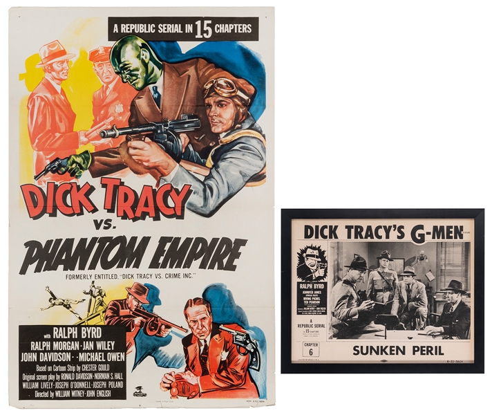  Dick Tracy One-Sheet and Lobby Card Pair. Republic Pictures...