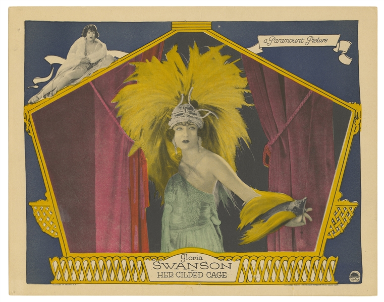  Her Gilded Cage. Paramount Pictures, 1922. Hand tinted lobb...