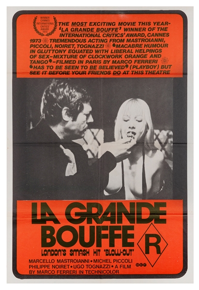  La Grande Bouffe. 1973. One sheet poster from the controver...