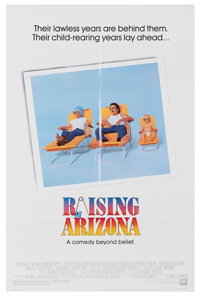  Raising Arizona. 20th Century Fox, 1987. One sheet poster f...