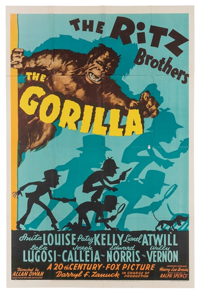  The Gorilla. 20th Century Fox, 1939. One sheet (41 x 27”). ...