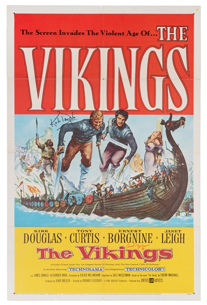  The Vikings. United Artists, 1958. One sheet (41 x 27”). Si...
