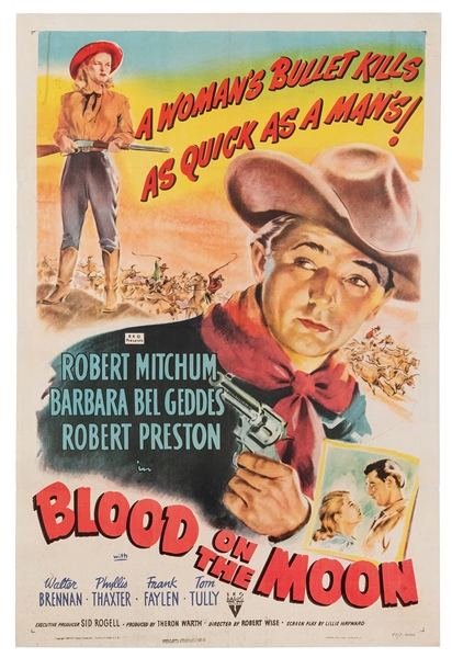  Blood on the Moon. RKO, 1948. One sheet (41 x 27”). Lithogr...