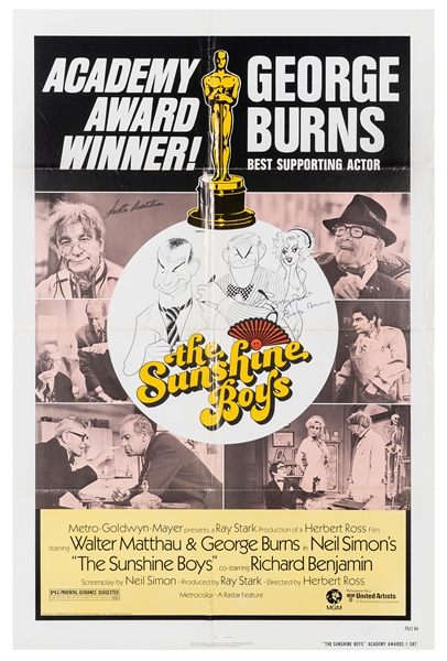  The Sunshine Boys [Signed by Burns and Matthau]. MGM, 1975....