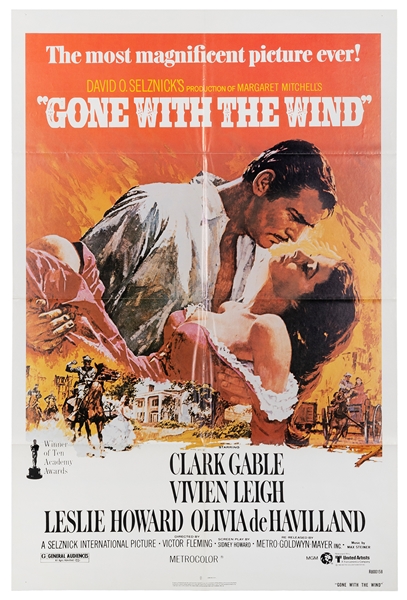  Gone with the Wind. MGM/UA, R-1980. (3) One sheets (41 x 27...