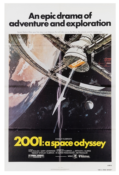  2001: A Space Odyssey. MGM, R-1980. One sheet (41 x 27”). R...