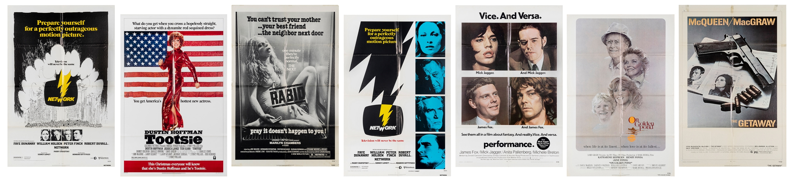  Lot of 7 1970s/80s One-Sheet Movie Posters. Includes: (2) N...