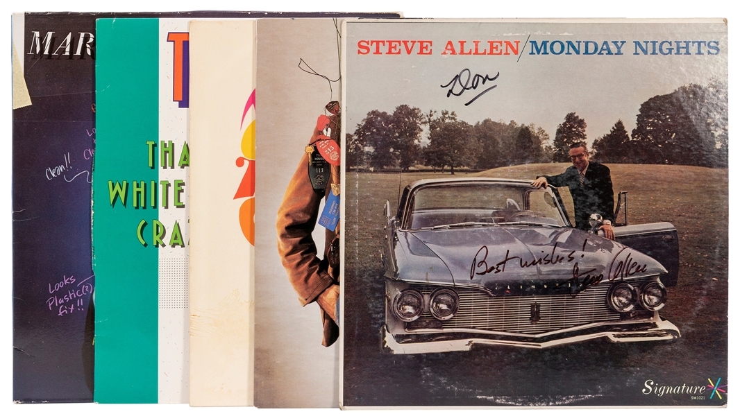  Lot of Signed Comedy and Spoken Word Albums. Includes 5 sig...