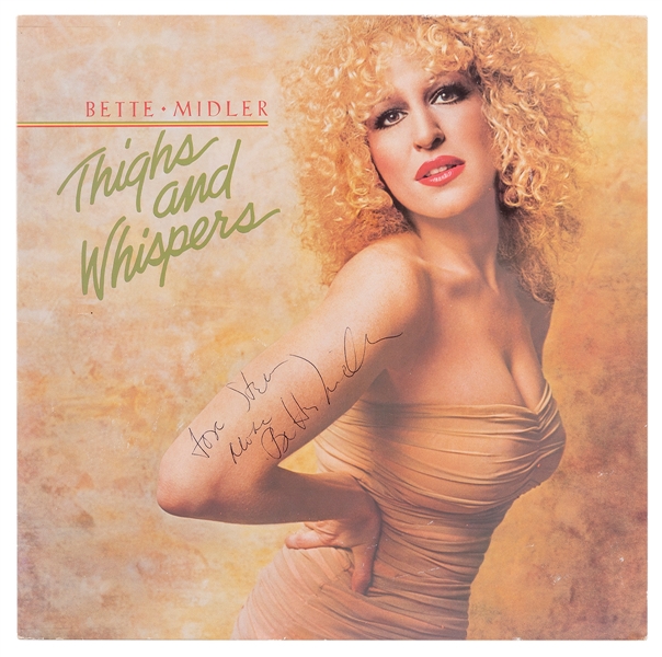  Bette Midler Signed Album. Thighs and Whispers. Atlantic Re...