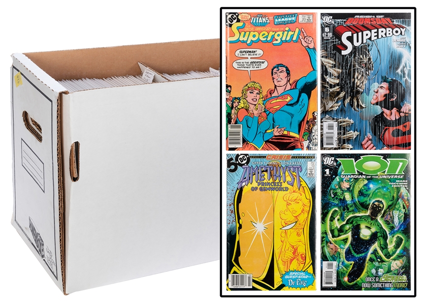 Lot of 4 Comic Boxes of Superman Comics. DC Comics, 1960s-2...