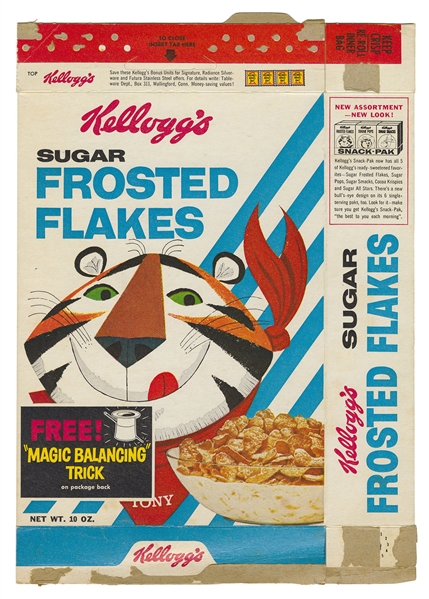  1962 Kellogg’s Frosted Flakes Cereal Box with Mark Wilson M...